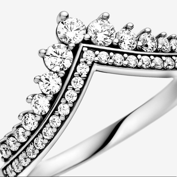 PANDORA Silver Princess Wishbone Ring - Picture 7 of 7